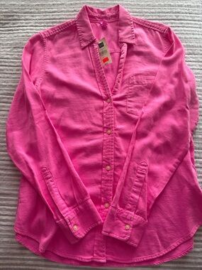 GAP Hot Pink Collared Button-Up Shirt